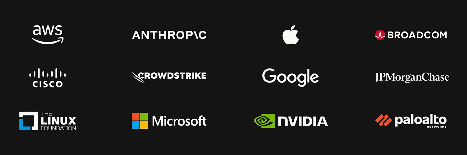 Diagram showing Project Glasswing partner organizations collaborating on defensive AI security