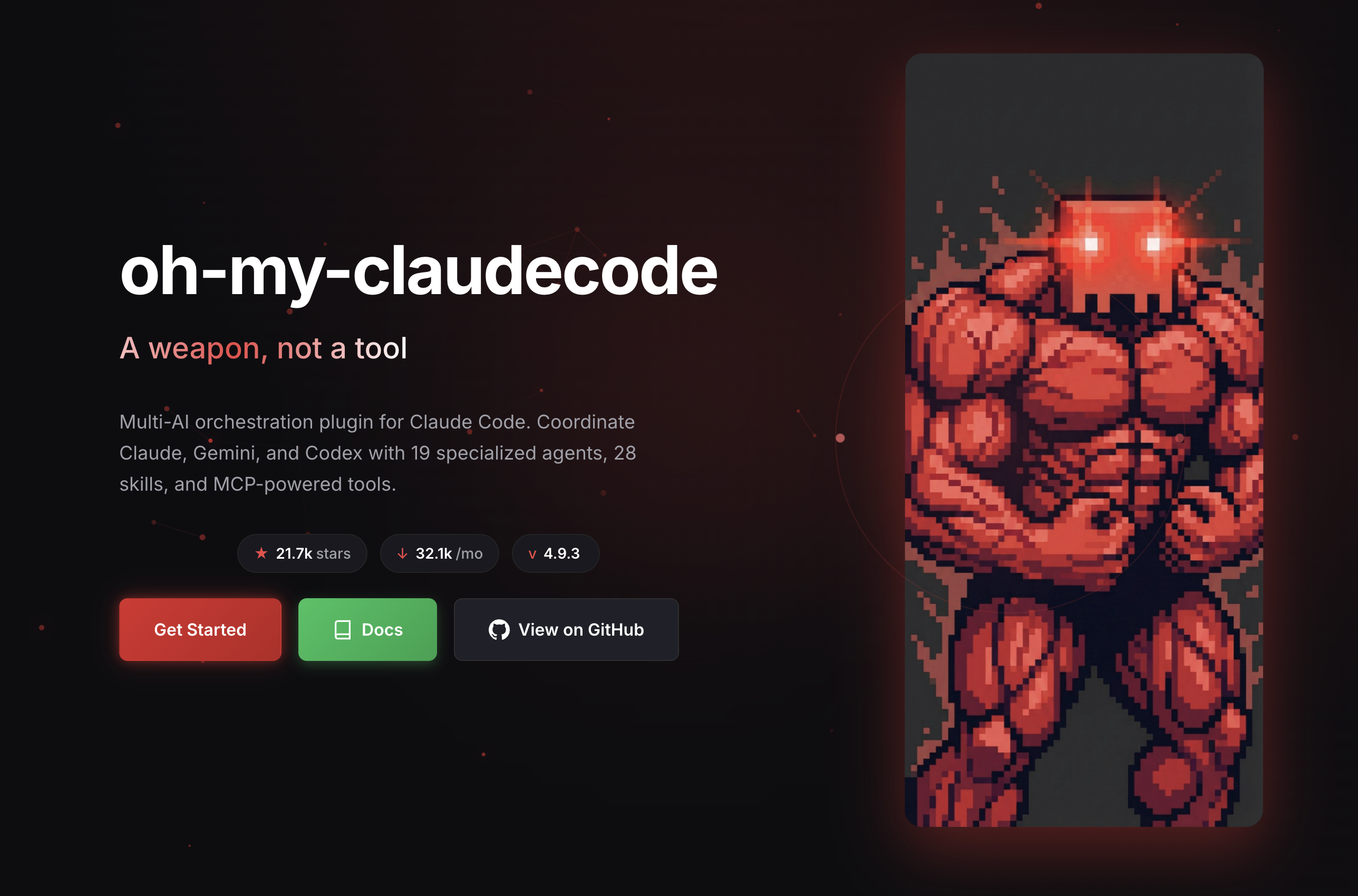 oh-my-claudecode — multi-AI orchestration plugin with 21.7k stars and 32.1k monthly downloads