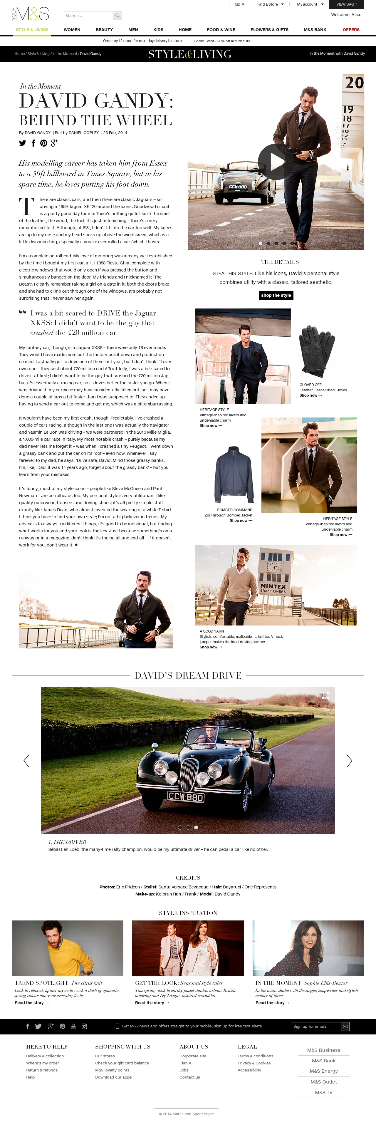 In the Moment: David Gandy behind the wheel