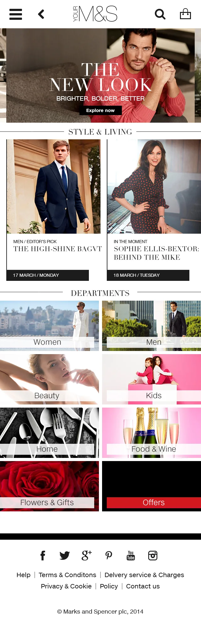 Home page on a phone